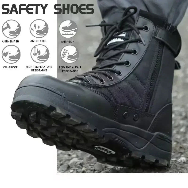 Men’s Steel Toe Tactical Work Boots by Snagg A Shoes