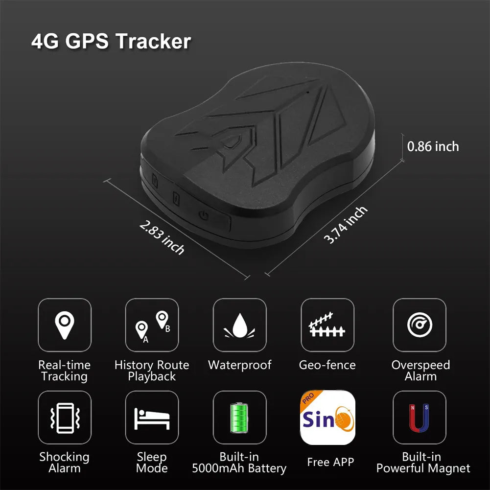 Waterproof GPS Tracker with 5000mAh Battery by Snagg A Tracker