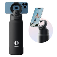 Magnetic Smart Thermos - 24H Insulation & Integrated Phone Mount