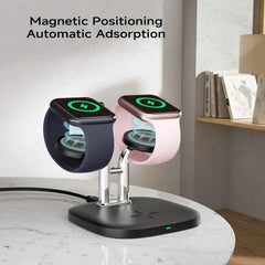 Dual Apple Watch & AirPods Wireless Charging Dock | Apple Watch Ultra 3 SE 2 11 10 9 8 7 6 AirPods 4