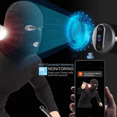 3MP Smart Peephole Doorbell 4.3″ Screen with PIR Motion Detection by Snagg A Doorbell Camera