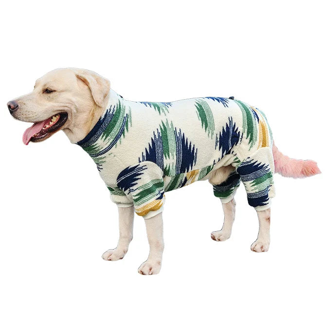 Fleece Turtleneck Dog Pyjamas – Soft Warm Winter Onesie for Small, Medium & Large Dogs (M–5XL)