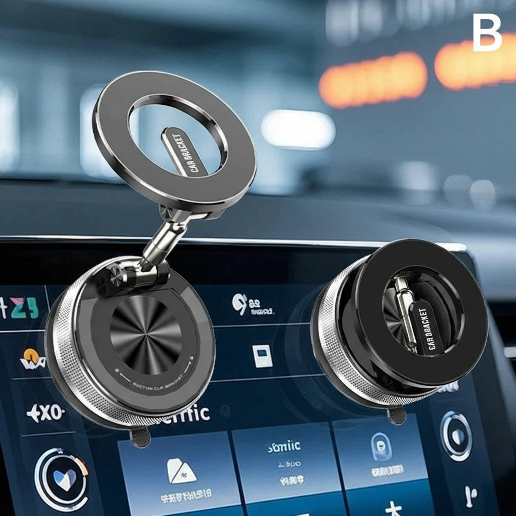 Vacuum Magnetic Car Phone Holder, 360 Degree Rotating and Folding, Suitable for Car Screen, Desktop by Snagg A Phone Holder