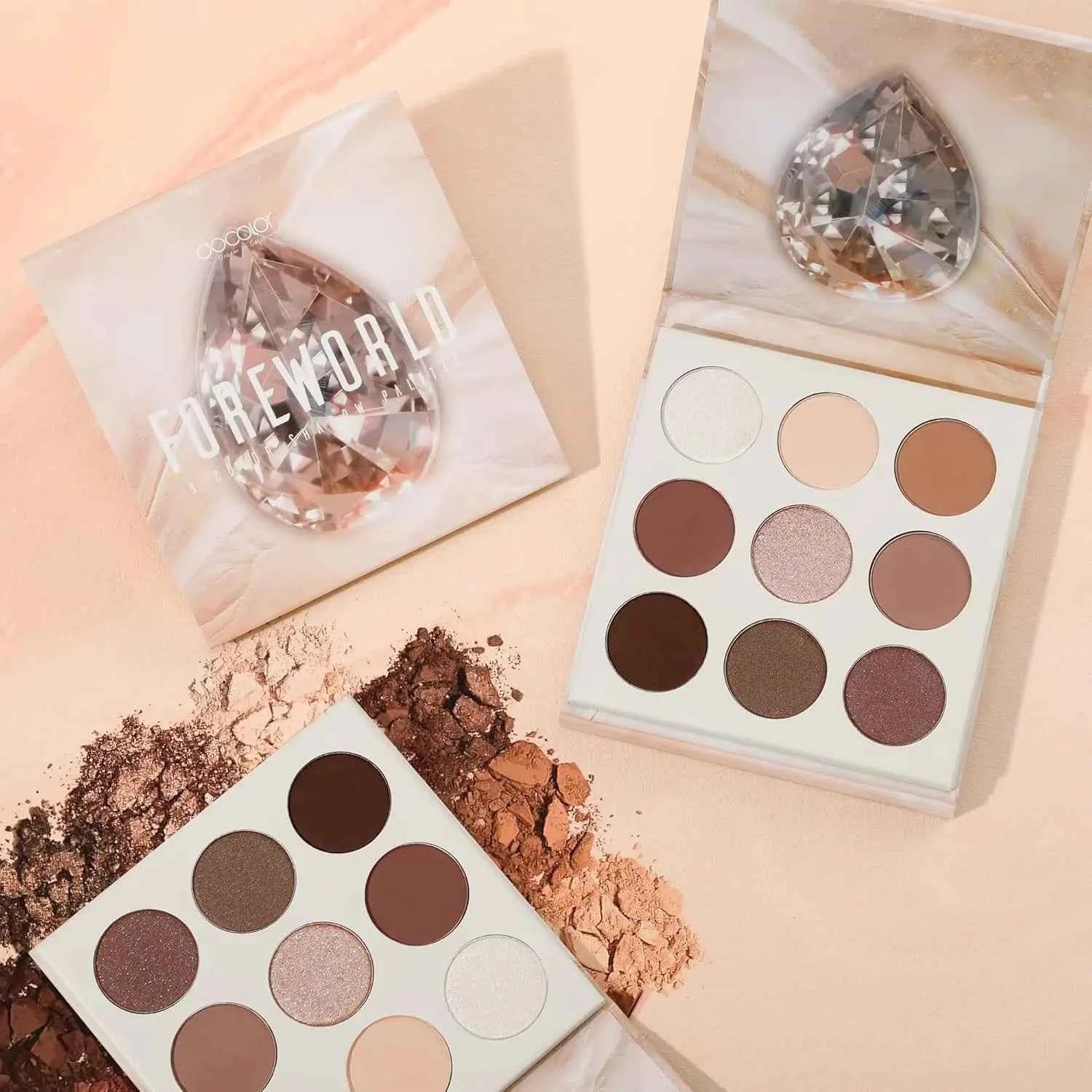Elite 9 Color Neutral Gemstone Shadow Palette – High Pigment Earth Tones for Professional Day to Night Artistry