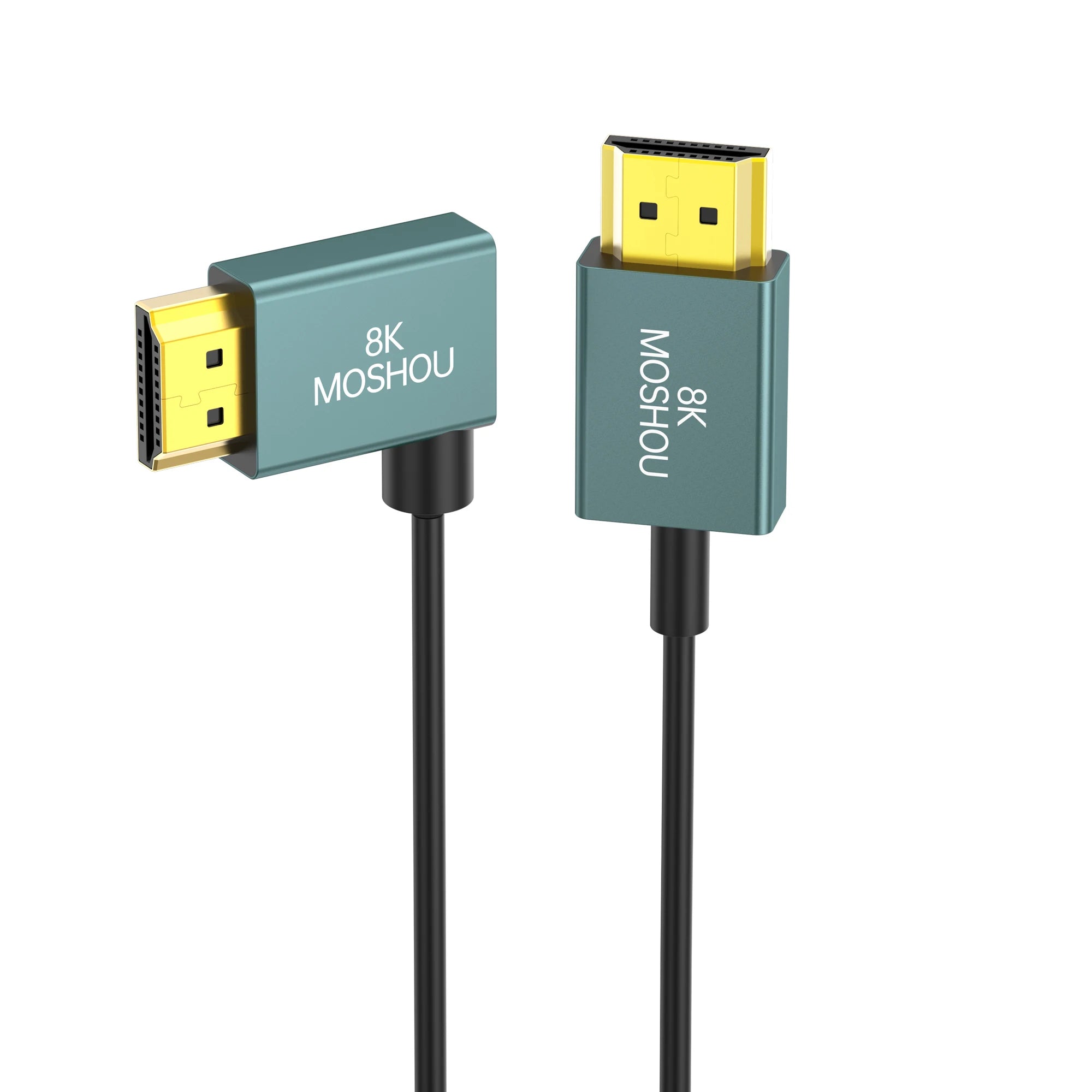 Ultra Thin 90-Degree HDMI 2.1 Cable 8K@60Hz / 4K@120Hz – Flexible Slim 2.4mm Cord for TV, HDTV & PS5