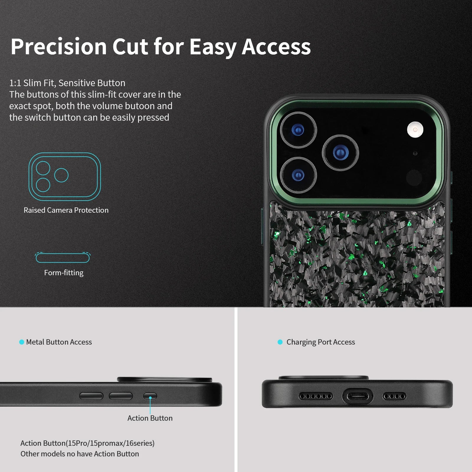 Forged Carbon Fiber Case for iPhone 17 Pro Series by Snagg A Phone Case