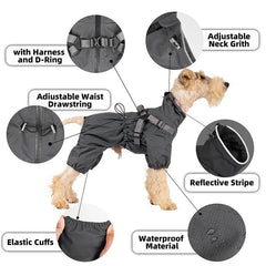 Adjustable Waterproof Dog Raincoat - SnaggIt