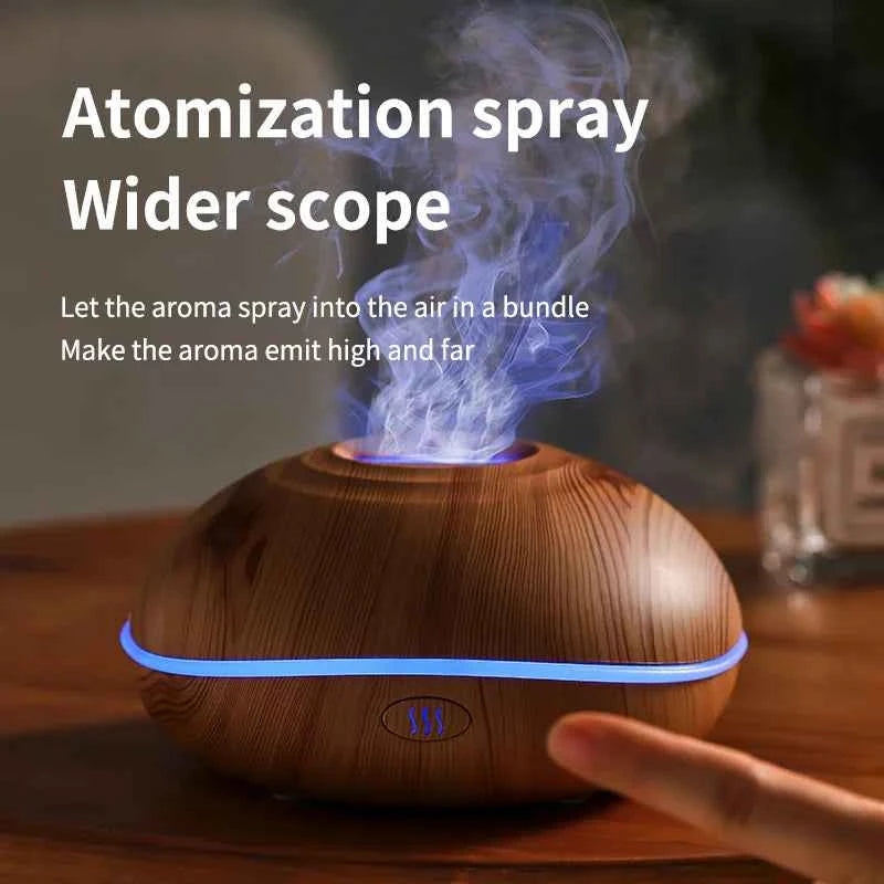 Small  Aroma Humidifier flame Equipped with colorful lighting function