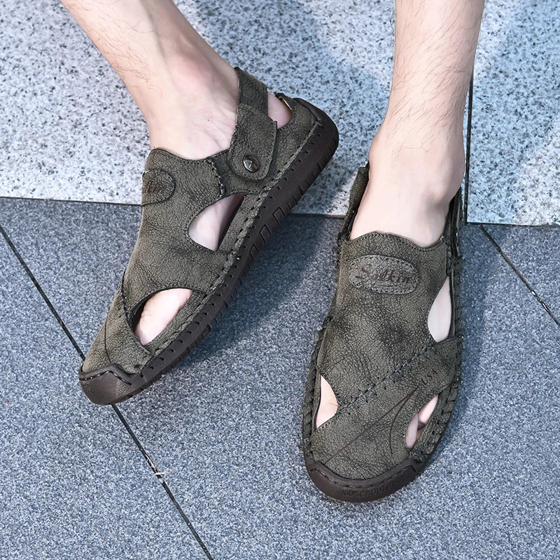 Handmade Men’s Leather Sandals by Snagg A Slipper