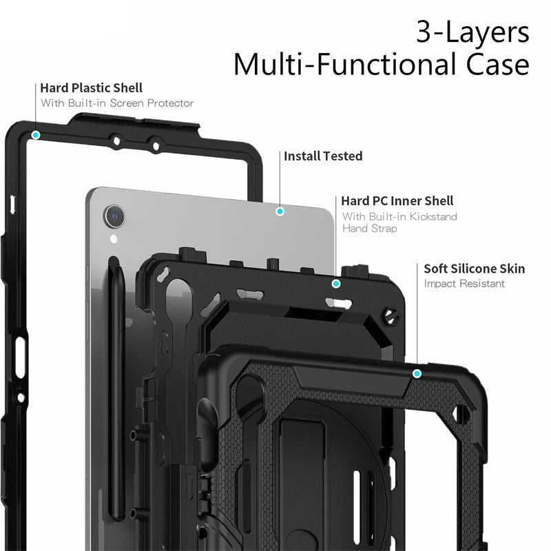 Kids Shockproof Tablet Cover For Samsung Tab S7 / S8 / S9 FE Plus by Snagg A Tab Case