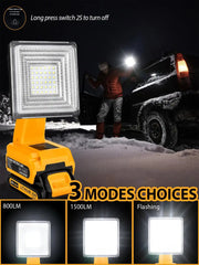 Cordless LED Work Light Compatible With Dewalt Batteries