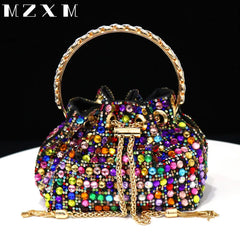 Rhinestone Bucket Design Evening Bag