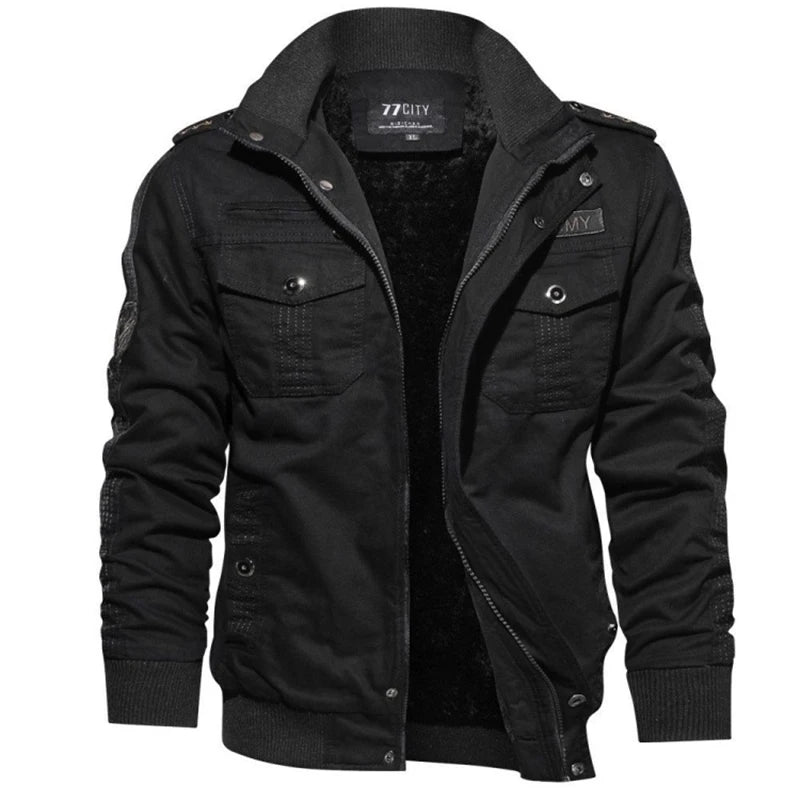Men’s Tactical Jacket – Fleece-Lined, Windproof & Multi-Pocket Design by Snagg A Jacket