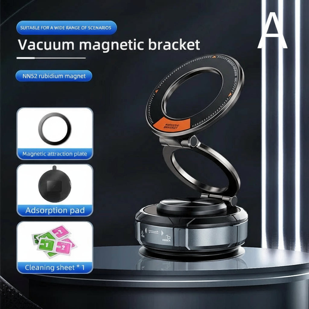 Vacuum Magnetic Car Phone Holder, 360 Degree Rotating and Folding, Suitable for Car Screen, Desktop by Snagg A Phone Holder