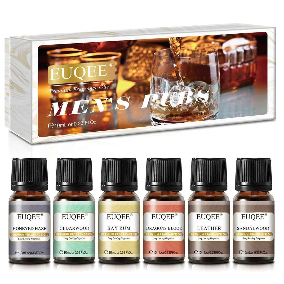 6 Piece Fragrance Oil Collection – 10ml Pure Natural Aroma Diffusion Set for Wellness & DIY Crafting