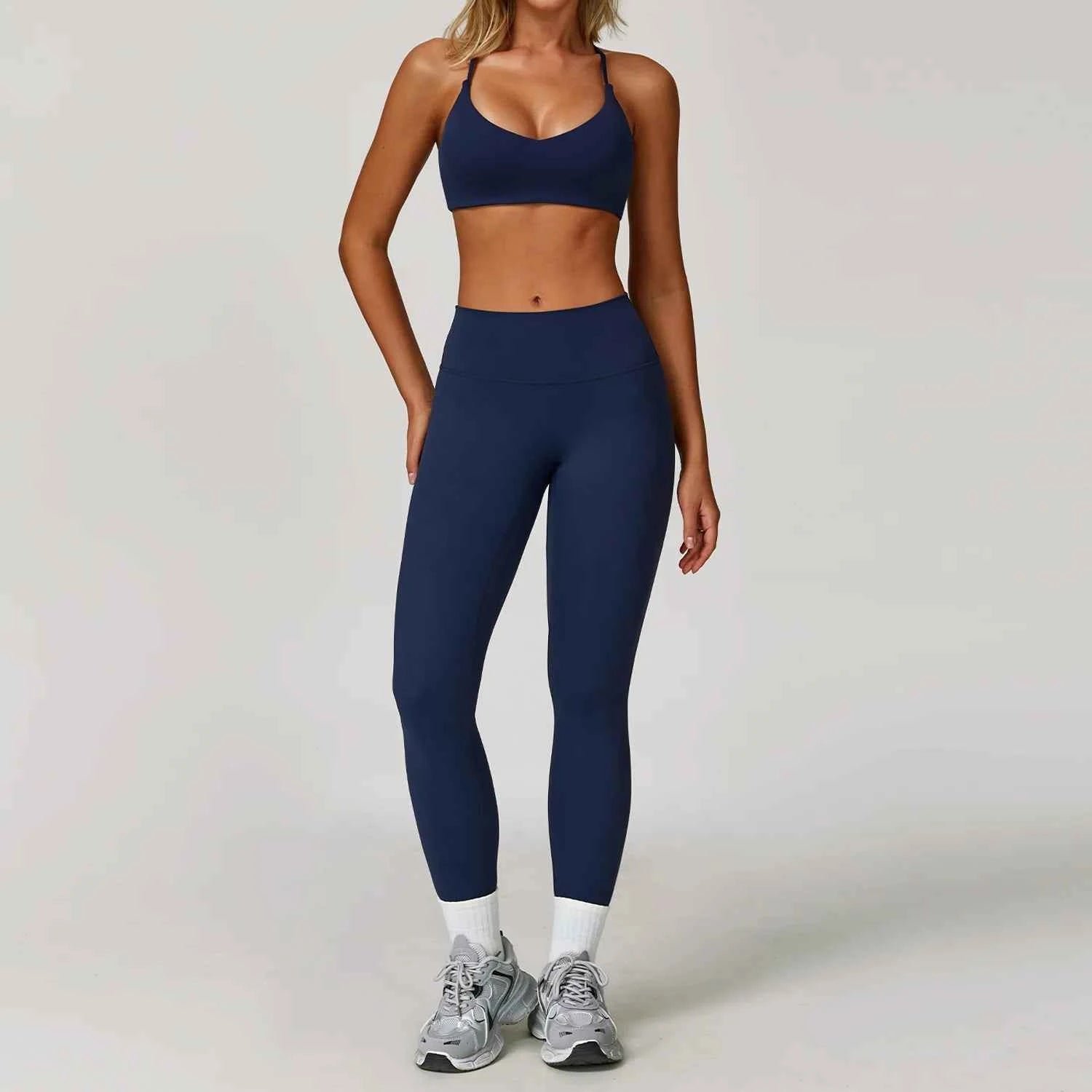 Women's 2/3-Piece Long Sleeve Yoga Suit | Sports Bra Running Workout Gym Tracksuit Athletic Wear