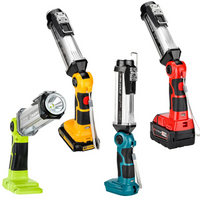 2000LM LED Work Light Compatible With Ryobi/Dewalt/Makita/Milwaukee Batteries