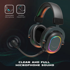 RGB Gaming Headset with Mic & 3 EQ Modes for PC, PS4 & PS5 by Snagg A Gaming Headset