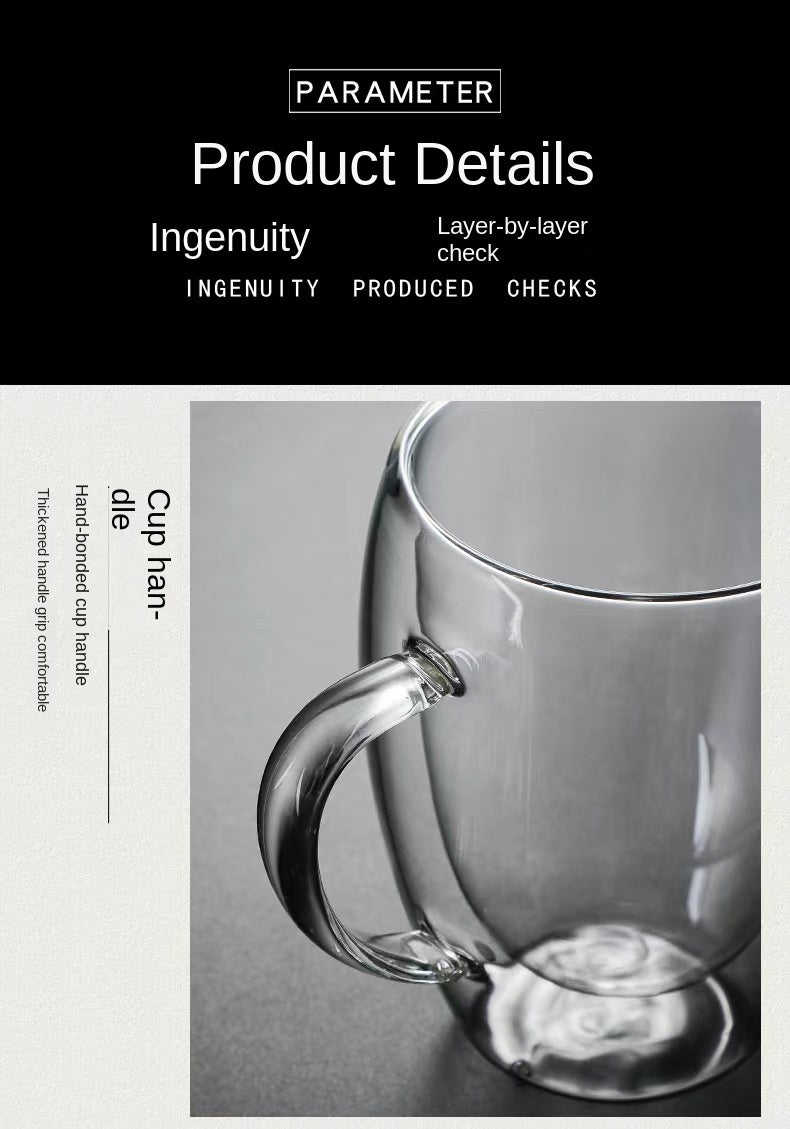 Heat Resistant Double Wall Glass Mug For Coffee by Snagg A Cup