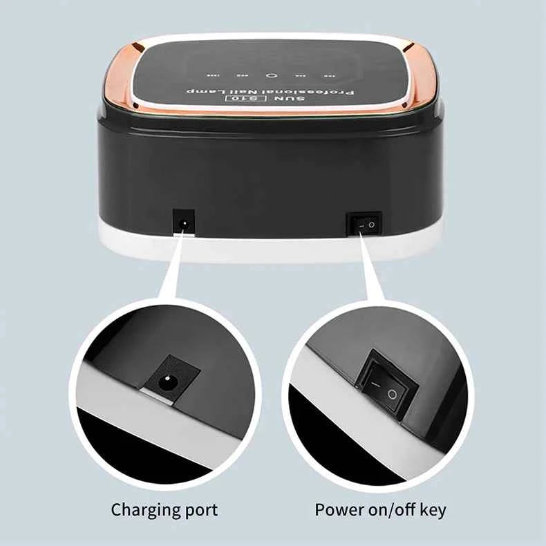 Professional Wireless HD Smart UV/LED Nail Station – High Capacity Rechargeable Curing Lamp