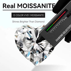 2CT Pink Heart Moissanite Drop Earrings