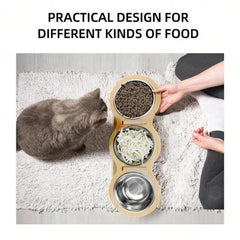 3 Elevated Tilted Cat Bowls - SnaggIt