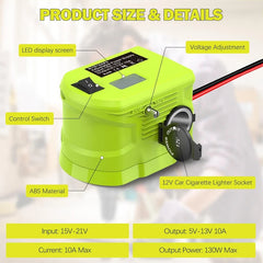18V to 12V Step Down Converter | 10A High Efficiency Voltage Transformer Compatible With Ryobi 18V Batteries