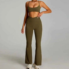 Women's 2-Piece Short Sleeve Yoga Suit | Quick-Dry Gym Tracksuit Running Workout Sports Set