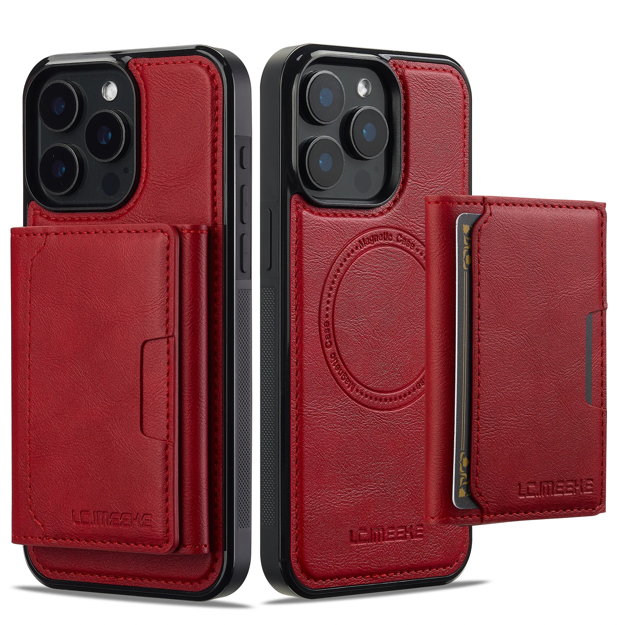 2 in 1 Detachable Magnetic Leather Case – for iPhone 15 Series - Phone Cases & Covers