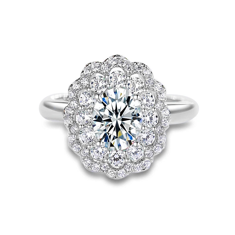2ct Moissanite Ring & Necklace Set