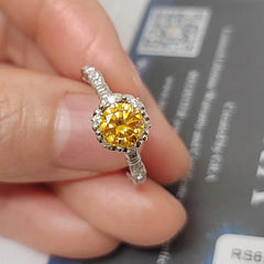 1ct Yellow Moissanite Ring - SnaggIt