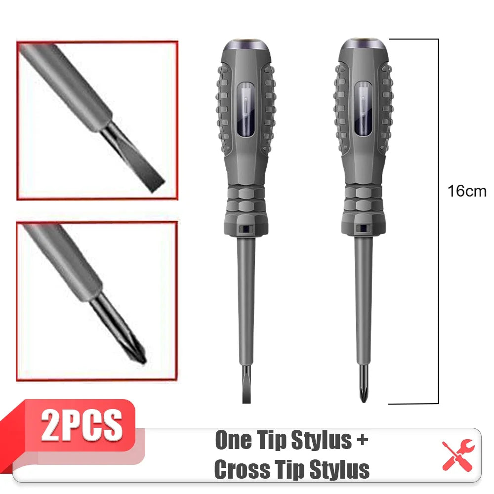 2pcs Voltage Tester Screwdriver Set