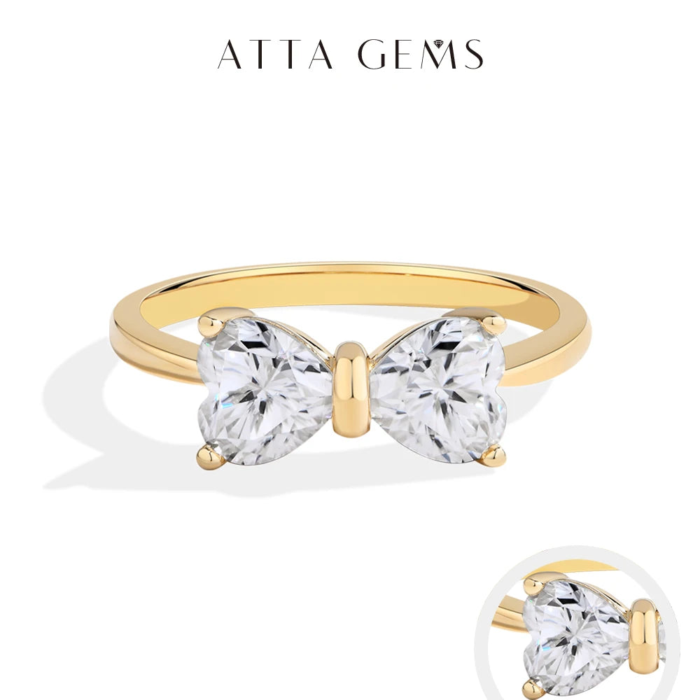 Bowknot Moissanite Ring
