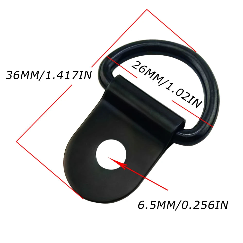 D-Shaped Anchor Rings & Hooks | Iron Cargo Tie Suspension Rings for Truck Trailer RV Ship 1–50pcs