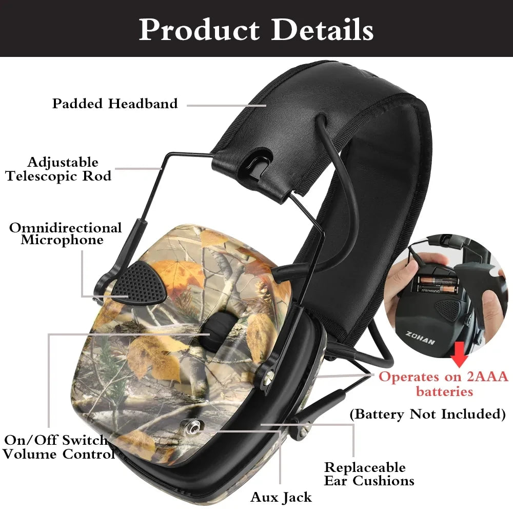 Tactical Hearing Protection Earmuff by Snagg An Earmuff