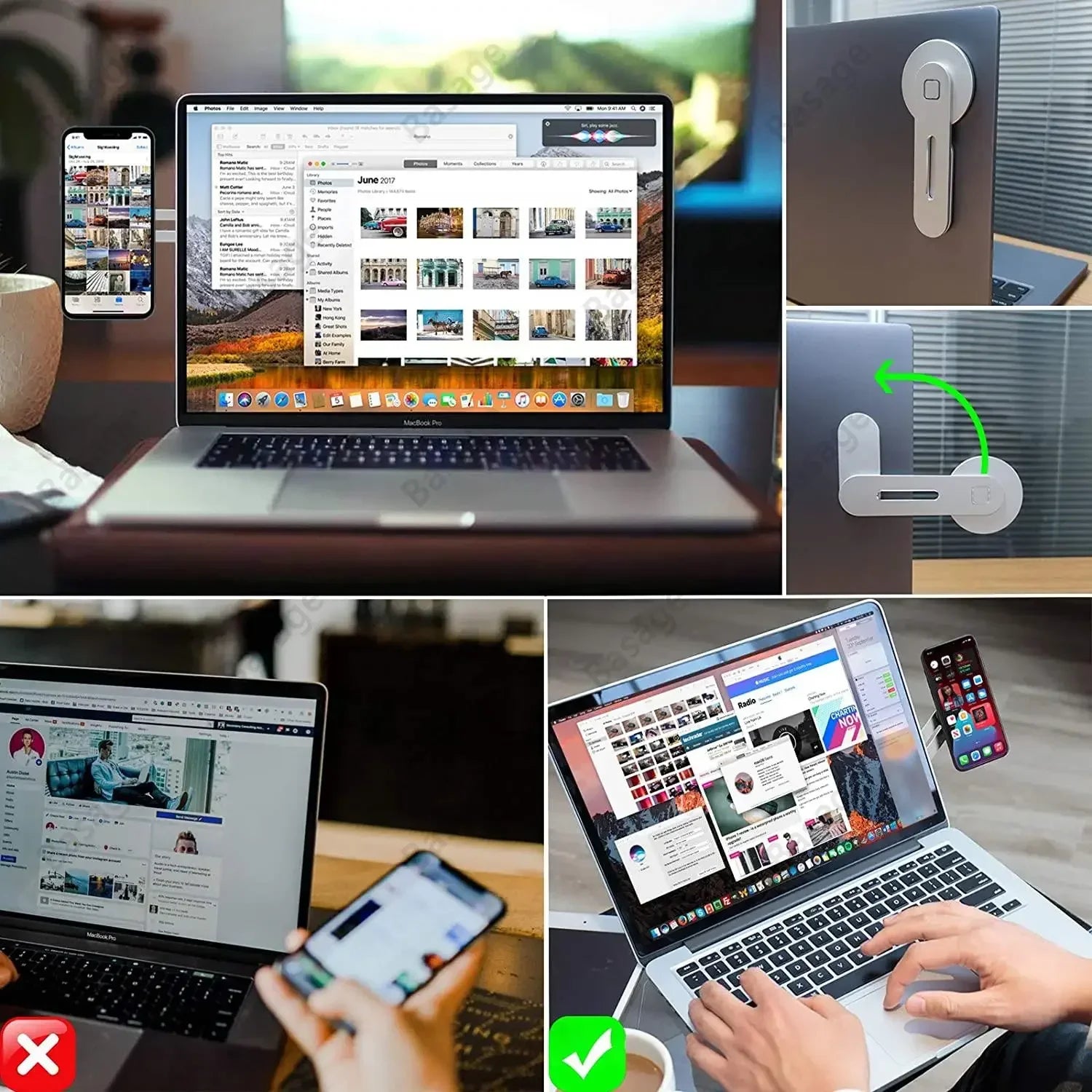 Magnetic Laptop Phone Holder by Snagg A Phone Holder