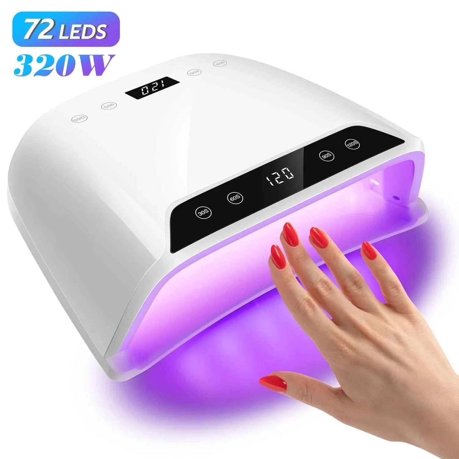 Ultra High Power 480W Professional UV/LED Nail Station – 108 LED Beads & Skin Whitening Red Light Mode