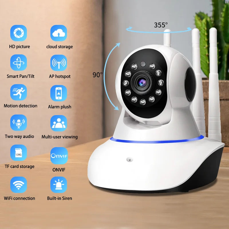 1080P WiFi IP Security Camera – Smart Home Pan-Tilt CCTV with Two-Way Audio by Snagg An Indoor Camera