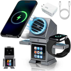 7-in-1 Qi2.2 25W Wireless Charging Station | Bluetooth Speaker + iPhone Apple Watch AirPods Fast Charger