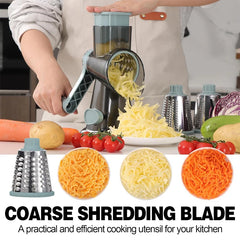 3 In 1 Rotary Cheese Grater And Veggie Slicer For Kitchen by Snagg A Slicer