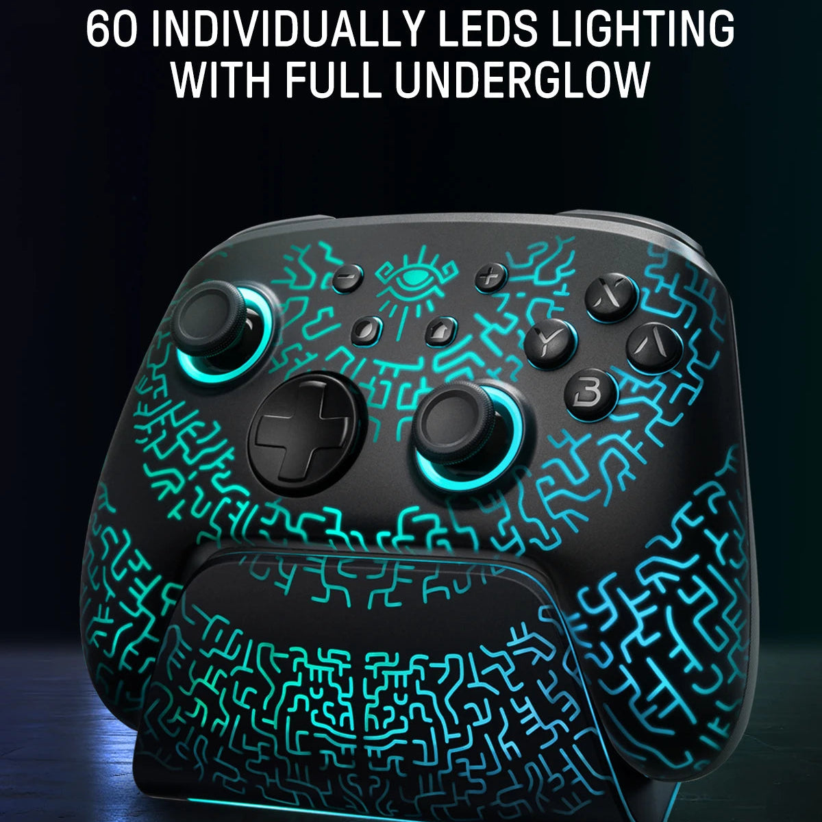 Wireless Pro Controller with Charging Dock Compatible With Switch, Switch 2 & OLED by Snagg A Game Controller