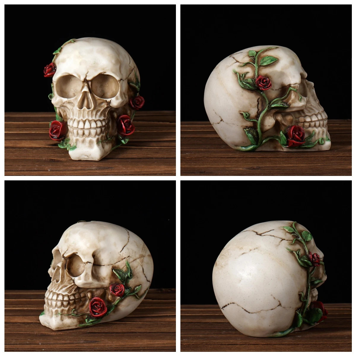 Floral Skull Resin Sculpture by Snagg A Sculpture