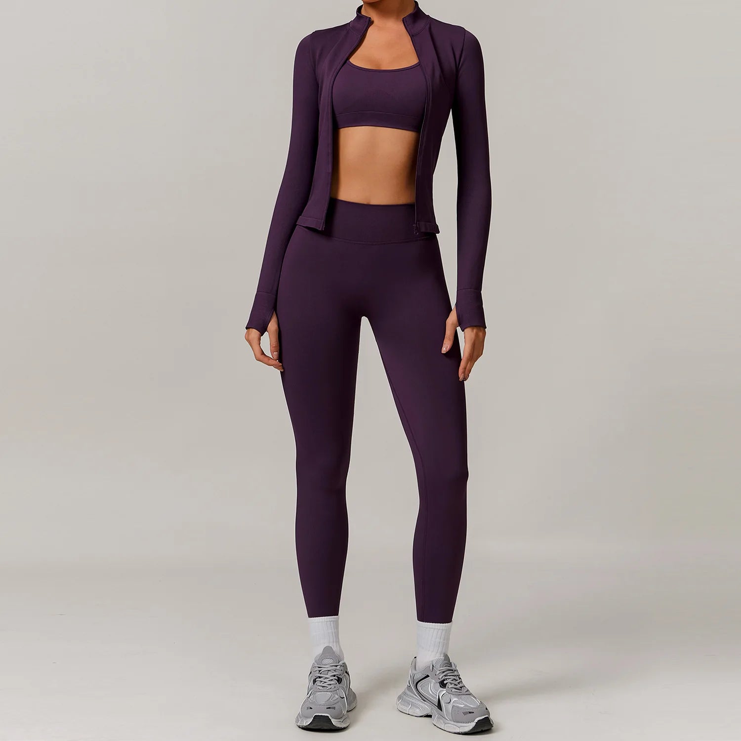 Women's 2/3-Piece Seamless Yoga Tracksuit | Gym Sports Bra & Leggings Fitness Set Sportswear