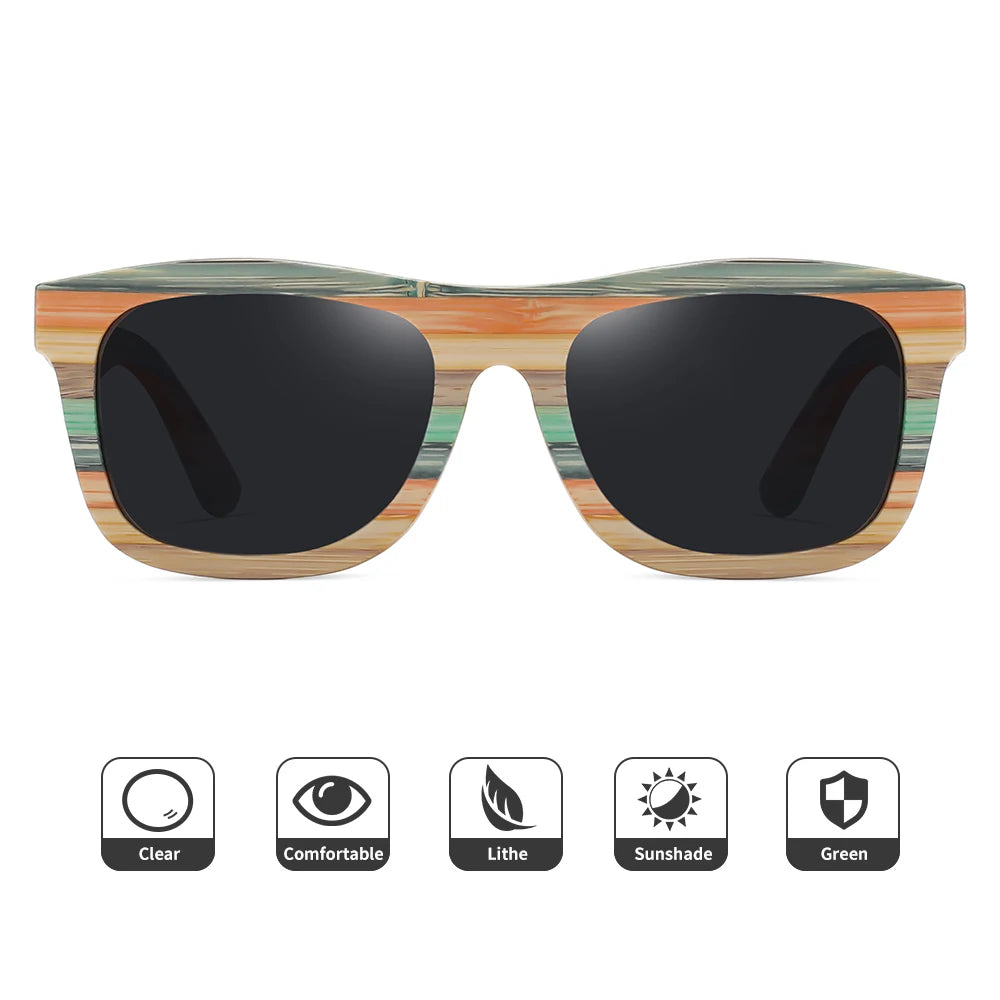 Natural Color Bamboo & Wood Sunglasses