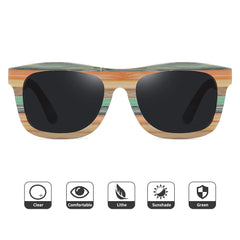Natural Color Bamboo & Wood Sunglasses
