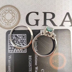 2ct Oval Moissanite Double Ring Set