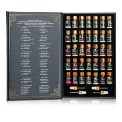 35 Bottle Master Essential Oil Library – 100% Pure Botanical Collection for Diffusion, Artisanal Crafting & Wellness