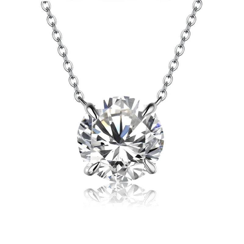 1 Carat Round Brilliant Moissanite Pendant Necklace - SnaggIt