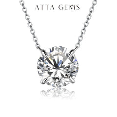 1 Carat Round Brilliant Moissanite Pendant Necklace