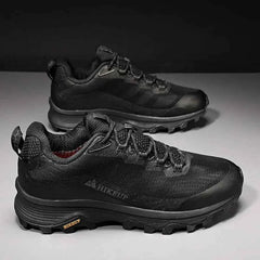 Outdoor Trail Shoes – Breathable Leather Walking & Hiking Shoes, Black, Khaki or Green